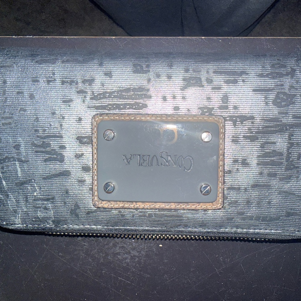 Consuela Textured Black and Gray Wallet